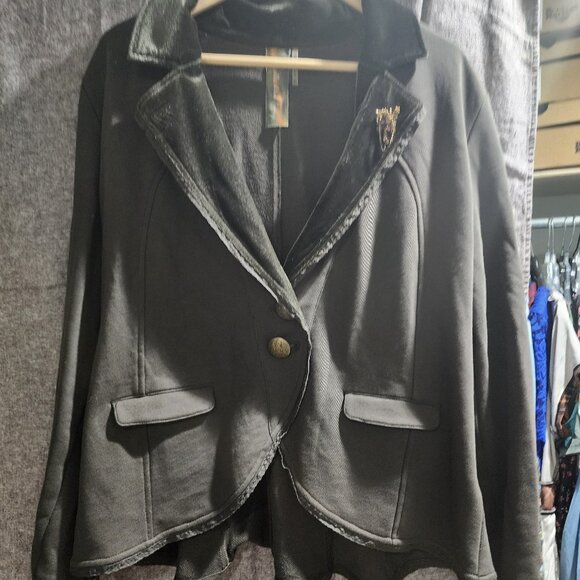 Colonel Jacket - Dressy boho knit/velvet blazer - Picture 3 of 7